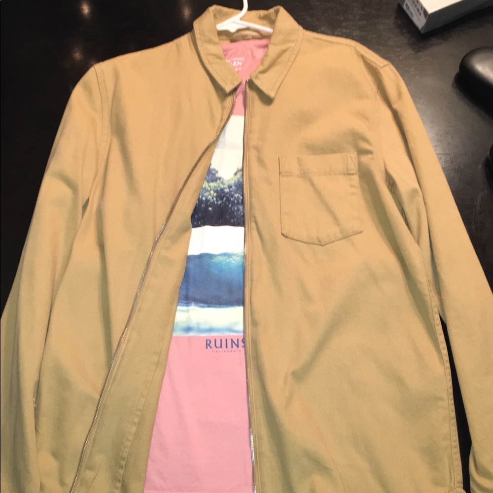 Topman Mens Med. Zip-Front Overshirt